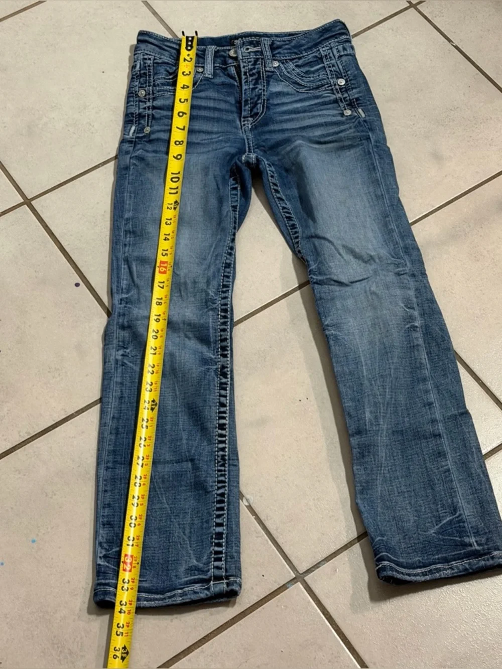 Salvage Boys Kids Denim Blue Mayhem Straight-Leg Jr Regular Fit Jeans size‎ 12